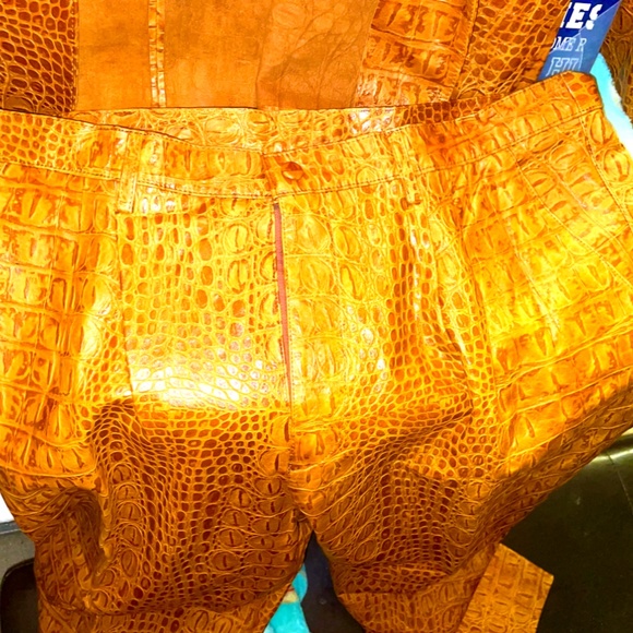 MISSANI LE COLLEZIONI Embossed Antique Naked Lambskin Suit SZ 3XL (NEW) - Picture 4 of 16